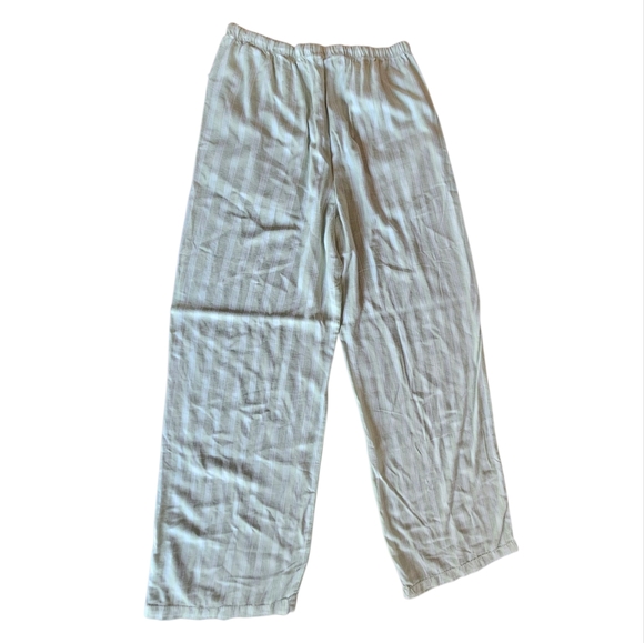 NWT - Cali 1850 - Sage Green Striped Lined Blend Wide Leg Pants - Small - Picture 7 of 14